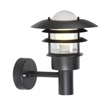 Aplica de perete exterior IP44 Lonstrup 22 negru 71431003NL