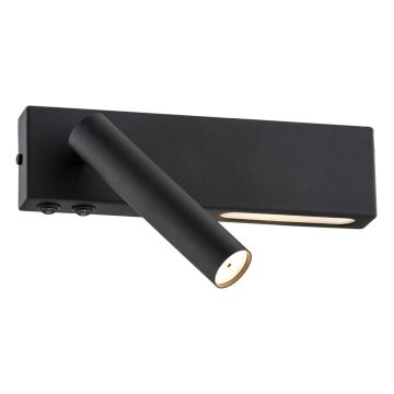 Aplica LED moderna pentru noptiera dormitor JASPER negru