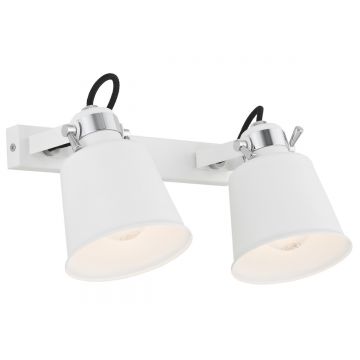 Aplica metalica reglabila stil industial KONGO 2L alba