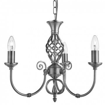 Candelabru elegant stil clasic Zanzibar argintiu 3L 4489-3 SRT