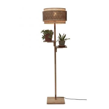 Lampa de podea eco din bambus cu 2 rafturi Bhutan 40x25 natur