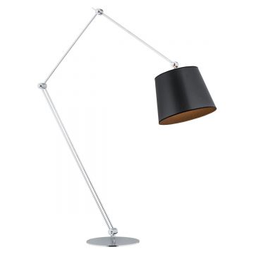 Lampadar de podea modern reglabil ZAKYNTOS BIS negru