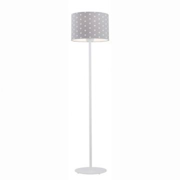 Lampadar/Lampa de podea pentru camera copii MAGIC gri cu stele albe