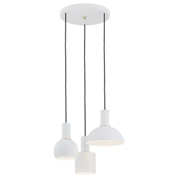 Lustra cu 3 pendule design minimalist SINES alb