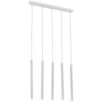 Lustra cu Pendule LED tubulare stil minimalist ETNA 5 alba