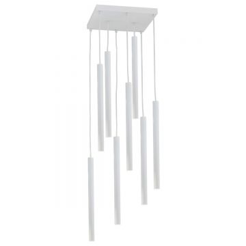 Lustra cu Pendule LED tubulare stil minimalist ETNA 8 alba
