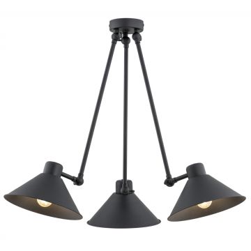 Lustra de tavan reglabila design retro ALTEA 3 negru