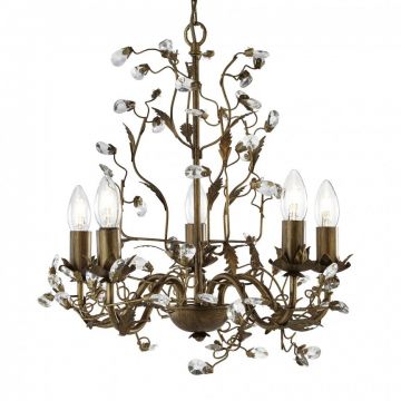 Lustra decorativa stil clasic Almandite 5L maro auriu 2495-5BR SRT