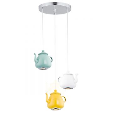 Lustra design decorativ cu pendule in forma de ceainic JAMAJKA