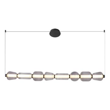 Lustra design modern LED DECO negru/ gri fumuriu