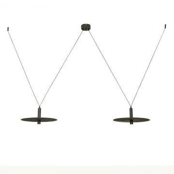Lustra LED decorativa design modern Kurt 2L negru