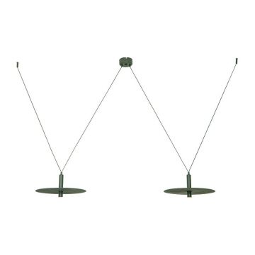 Lustra LED decorativa design modern Kurt 2L verde