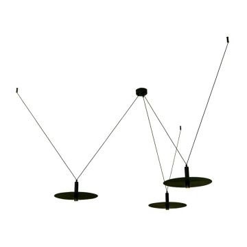 Lustra LED decorativa design modern Kurt 3L negru