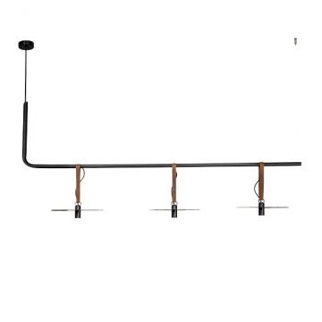Lustra LED decorativa design modern Kurt negru