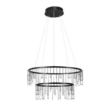 Lustra LED design ambiental deosebit Stellar 65cm, negru