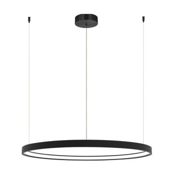 Lustra LED dimabila design modern Cirrcle D-90cm negru