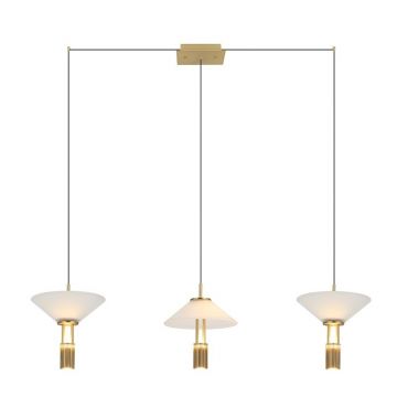 Lustra LED suspendata design modern decorativ Newy 3L aurie