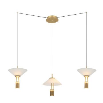 Lustra LED suspendata design modern decorativ Newy 3L aurie