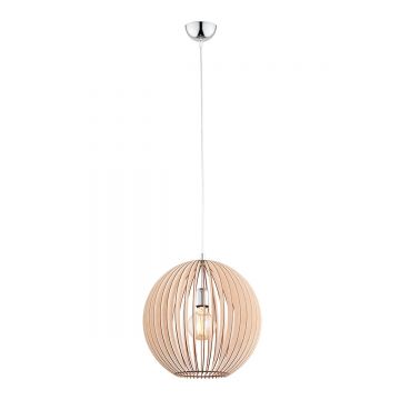 Lustra / Pendul lemn design scandinav PORTORYKO maro 42cm