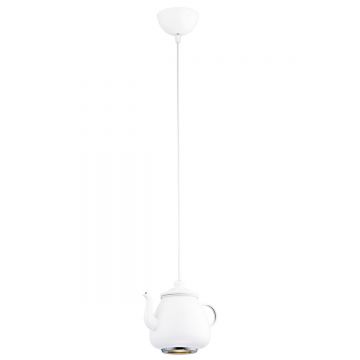 Pendul design decorativ in forma de ceainic JAMAJKA alb