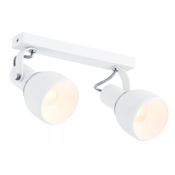 Plafoniera cu 2 Spoturi reglabile FOGO alba