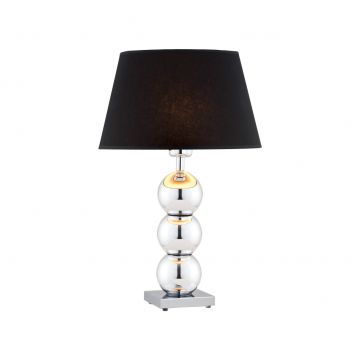 Veioza de masa moderna design elegant FUDZI crom/negru