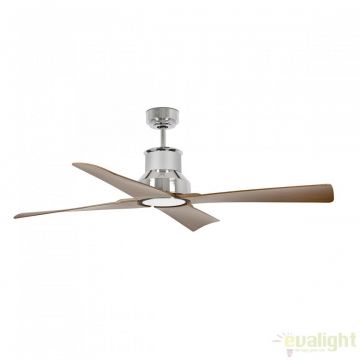 Ventilator cu telecomanda WINCHE crom/maro 33482