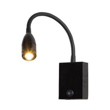 Aplica cu spot LED stil minimalist Hotel negru