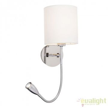 Aplica de perete alba cu reader LED, Larkin 6529 RX