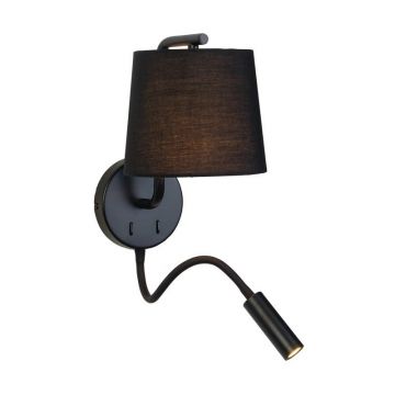 Aplica de perete moderna cu brat flexibil si reader LED Hotel