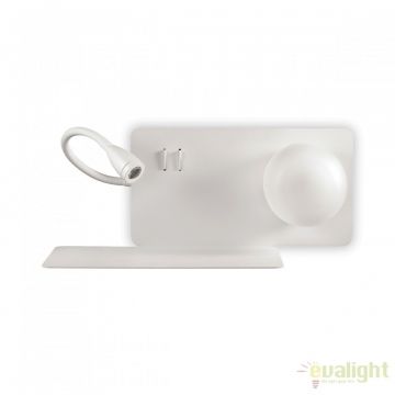 Aplica LED moderna cu reader LED cu port USB BOOK-1 AP2 174792