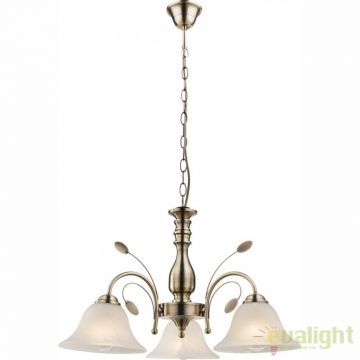 Candelabru design clasic 3 brate finisaj alama antica POSADAS 69007-3H GL