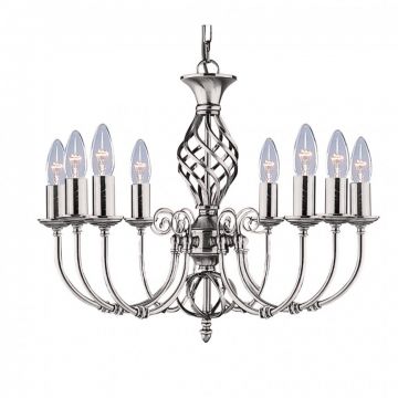 Candelabru elegant stil clasic Zanzibar argintiu 8L 4489-8 SRT