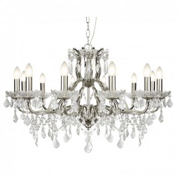 Candelabru stil clasic cu 12 brate Paris argintiu satin 87312-12SS SRT
