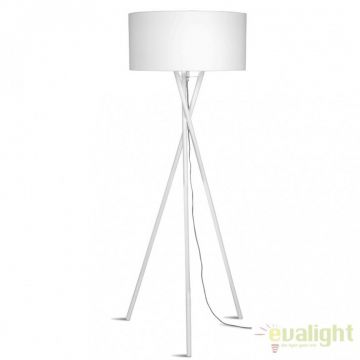 Lampadar modern cu trepied HAMPTON/F/W, alb/ abajur 60x30cm disponibil in 8 culori