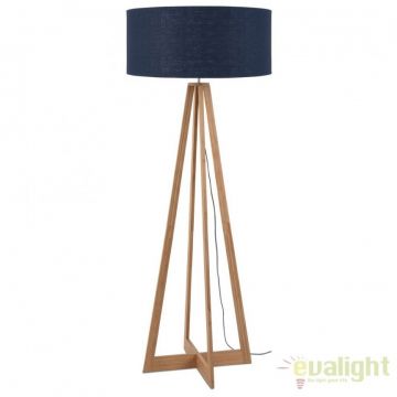 Lampadar realizat din materiale naturale, durabile si ecologice, EVEREST/F albastru