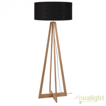 Lampadar realizat din materiale naturale, durabile si ecologice, EVEREST/F negru