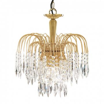Lustra cristal suspendata design elegant Waterfall gold 3L 5173-3 SRT