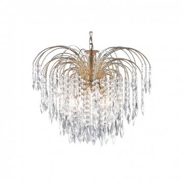 Lustra cristal suspendata design elegant Waterfall gold 5L 5175-5 SRT