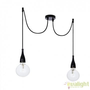 Lustra cu 2 pendule stil modern MINIMAL SP2 NERO 112671 112671