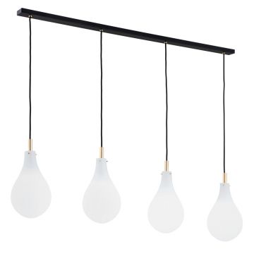 Lustra cu 4 Pendule sticla design decorativ OAKLAND alba