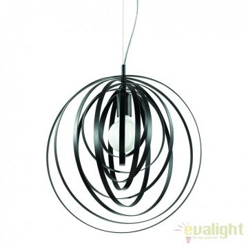 Lustra din elemente decorative circulare rotative, DISCO SP1 NERO 114262