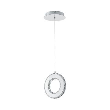 Lustra LED suspendata design modern Girona crom