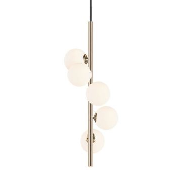 Lustra moderna cu 5 surse de lumina Arcturus auriu