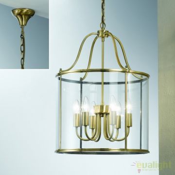 Lustra / Pendul design rustic Bruno HL 6-1678/6 bronze OR
