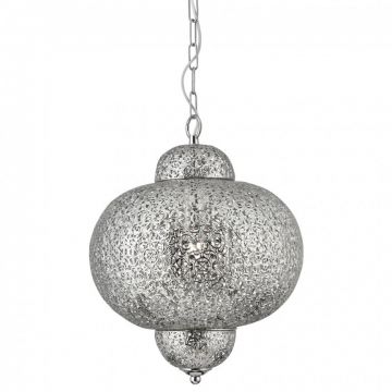 Lustra / Pendul design rustic Fretwork nickel 9221-1SS SRT