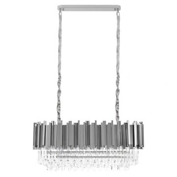 Lustra suspendata, Cristale de Sticla, Glamour Long Silver 90