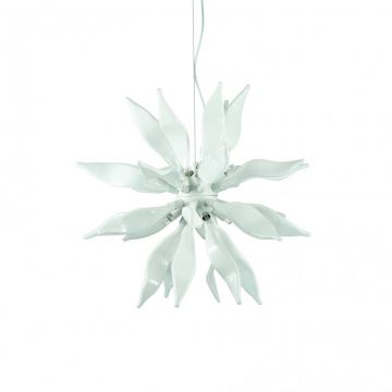 Lustra suspendata design modern LEAVES SP8 BIANCO 111957