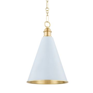 Pendul clasic LUX, Metal, Alama Antic, Soft Blue, FENIMORE