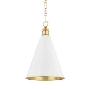 Pendul clasic LUX, Metal, Alama Antic, Soft White, FENIMORE